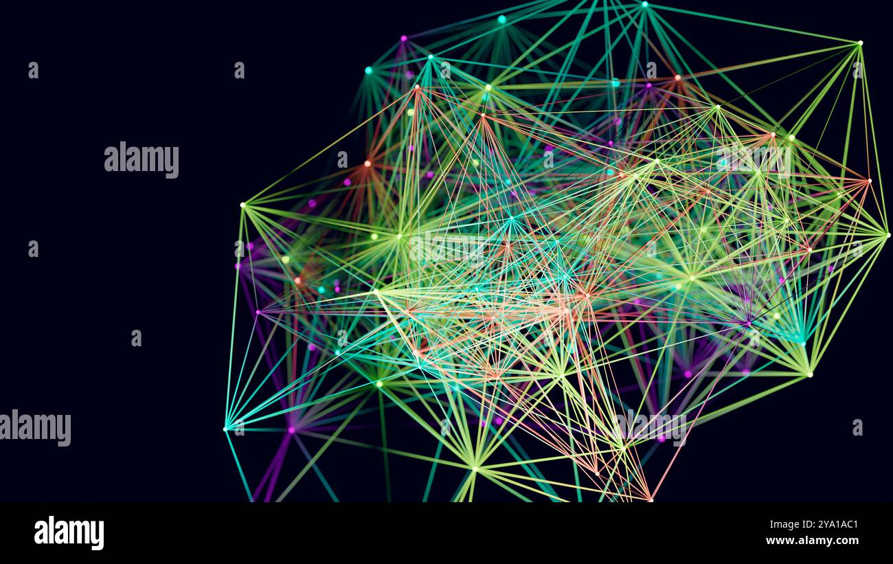 Rete digitale, illustrazione concettuale. Foto Stock