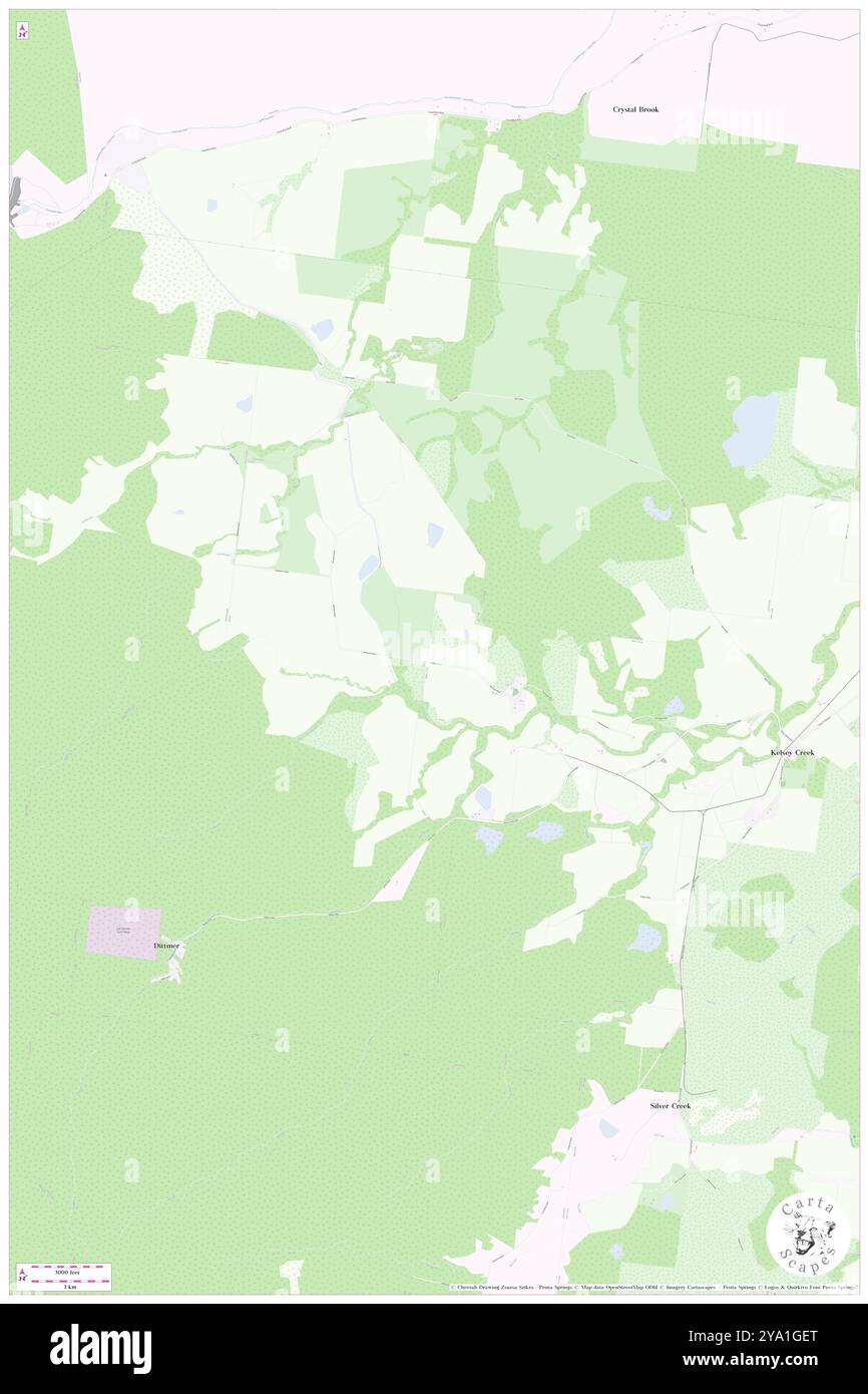 La-di-da Creek, AU, Australia, Queensland, s 20 25' 0'', N 148 25' 59'', MAP, Cartascapes Map pubblicata nel 2024. Esplora Cartascapes, una mappa che rivela i diversi paesaggi, culture ed ecosistemi della Terra. Viaggia attraverso il tempo e lo spazio, scoprendo l'interconnessione del passato, del presente e del futuro del nostro pianeta. Foto Stock