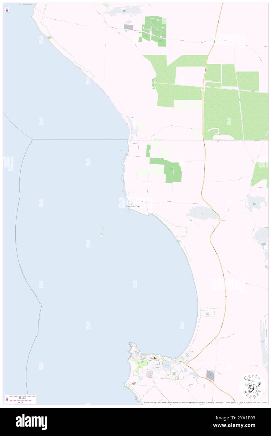 Boatswain Point, Robe, Australia, Australia meridionale, s 37 4' 15'', N 139 44' 44'', MAP, Cartascapes Map pubblicata nel 2024. Esplora Cartascapes, una mappa che rivela i diversi paesaggi, culture ed ecosistemi della Terra. Viaggia attraverso il tempo e lo spazio, scoprendo l'interconnessione del passato, del presente e del futuro del nostro pianeta. Foto Stock