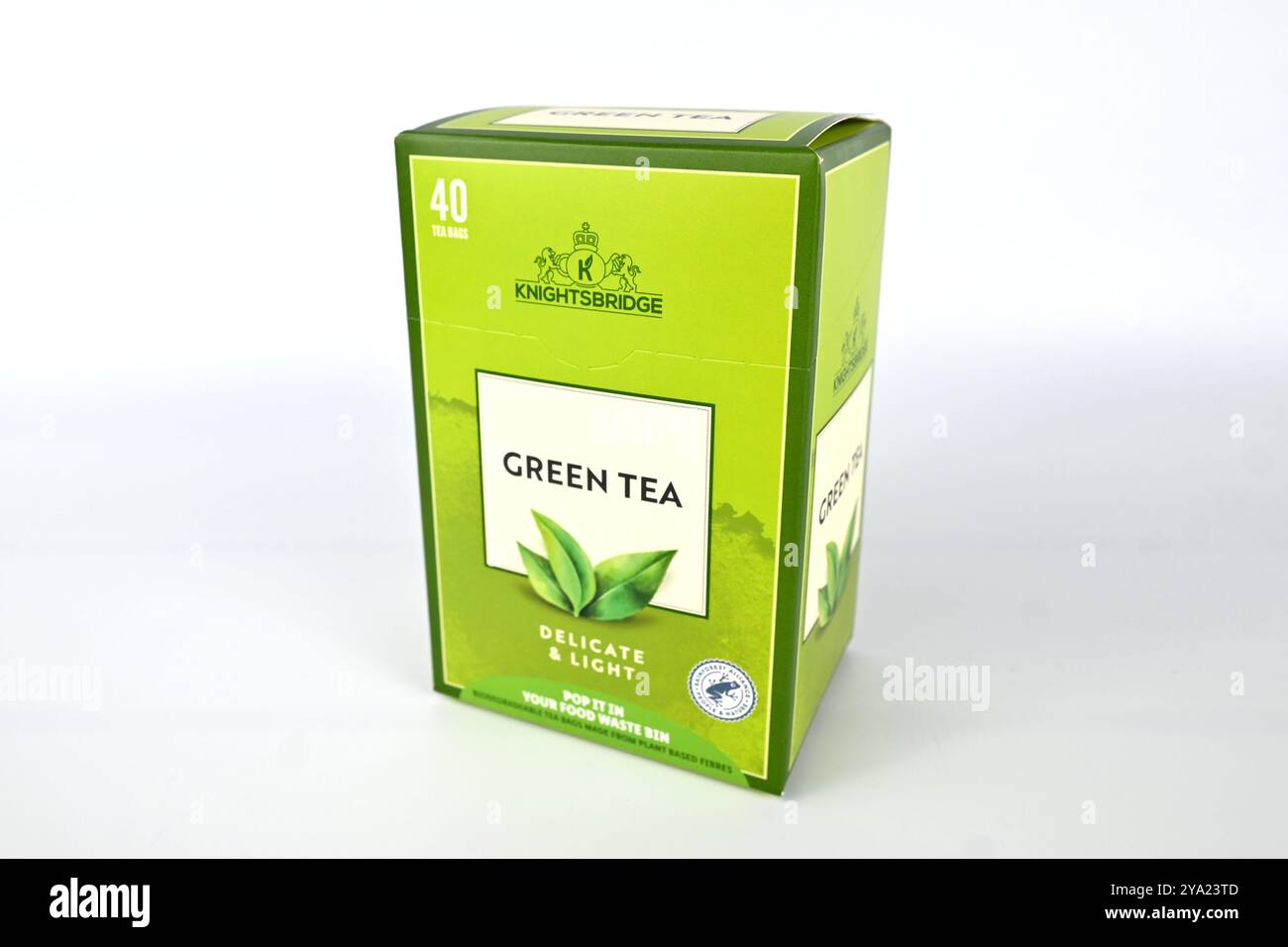 Knightsbridge Green Tea Bags – Galles, Regno Unito – 09 ottobre 2024 Foto Stock