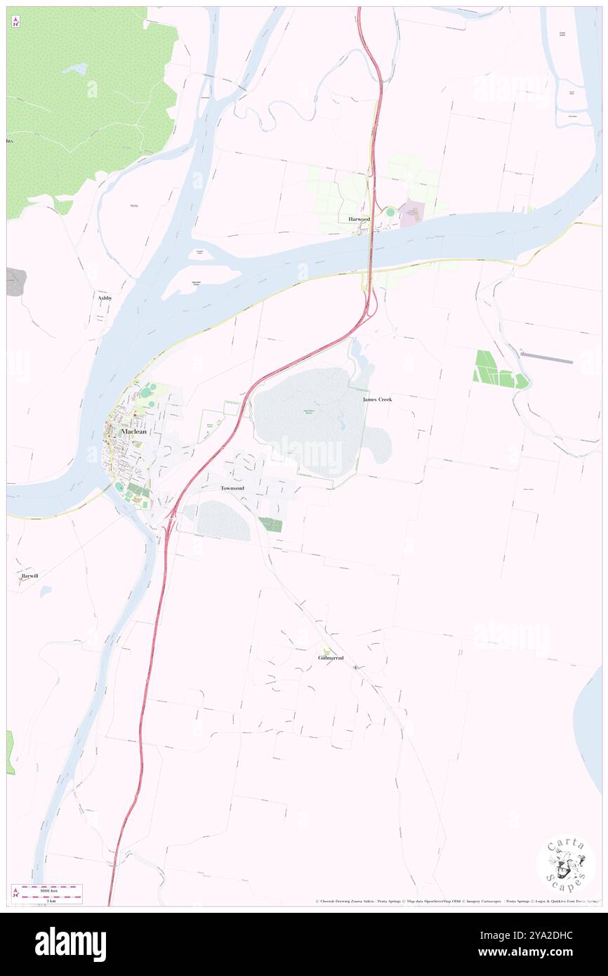 Taloumbi, UA, Australia, nuovo Galles del Sud, s 29 27' 37'', N 153 13' 47'', MAP, Cartascapes Map pubblicata nel 2024. Esplora Cartascapes, una mappa che rivela i diversi paesaggi, culture ed ecosistemi della Terra. Viaggia attraverso il tempo e lo spazio, scoprendo l'interconnessione del passato, del presente e del futuro del nostro pianeta. Foto Stock