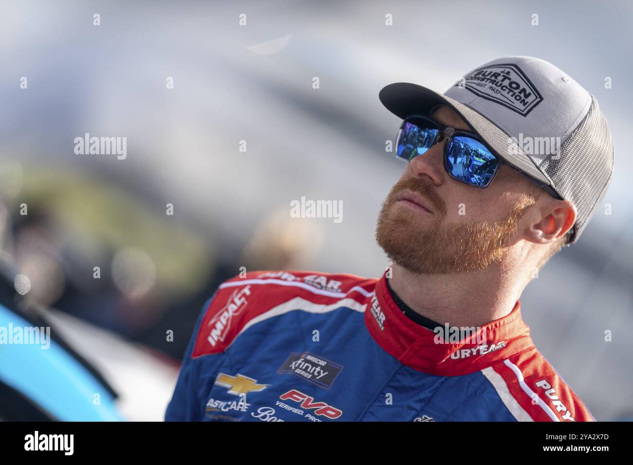 Jeb Burton si mette in pista per allenarsi con il DUDE Wipes 250 a Martinsville, Virginia, USA, Nord America Foto Stock