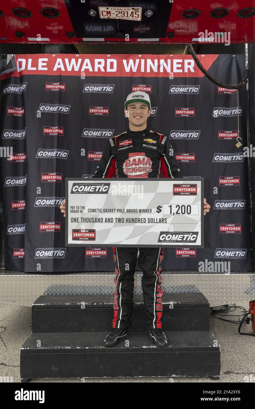 Kaden Honeycutt si mette in pista per il Heart of America 200 a Kansas City, Kansas, USA, Nord America Foto Stock