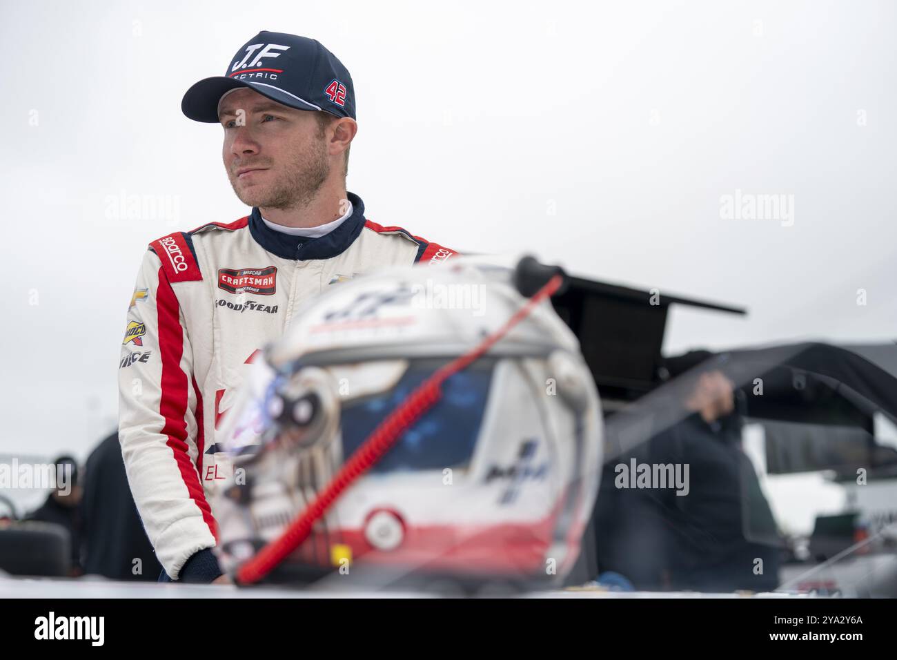 Matt Mills si mette in pista per il cuore dell'America 200 a Kansas City, Kansas, USA, Nord America Foto Stock