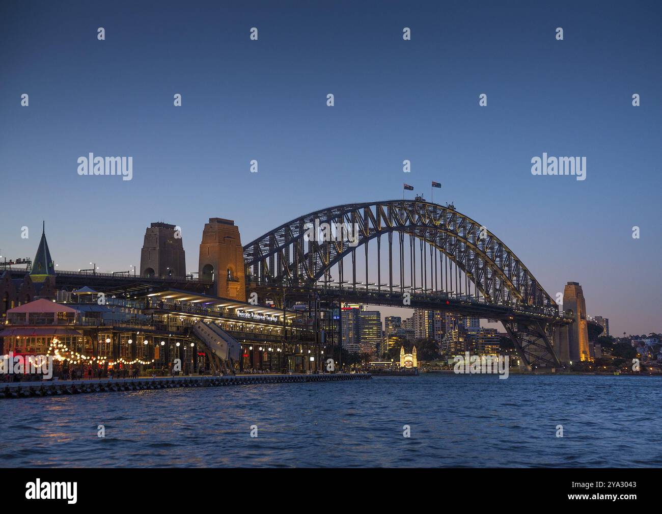 Punto di riferimento del ponte del porto di Sydney in australia Foto Stock