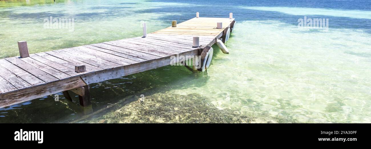 Il Belize, un paradiso tropicale in America centrale. Banner Web in vista panoramica, America centrale Foto Stock