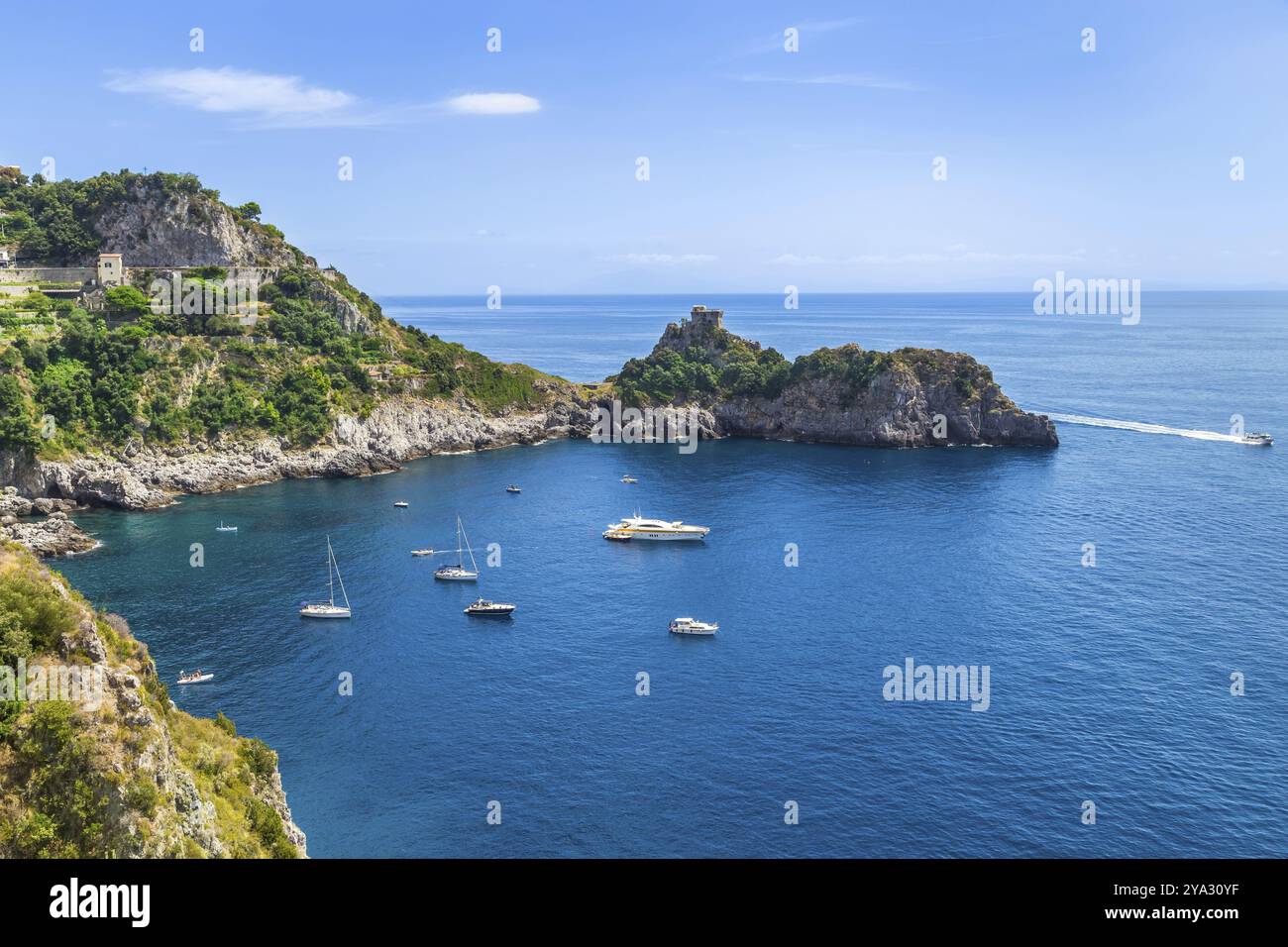 Positano in Costiera Amalfitana, Campania Sorrento, Italia, Europa Foto Stock