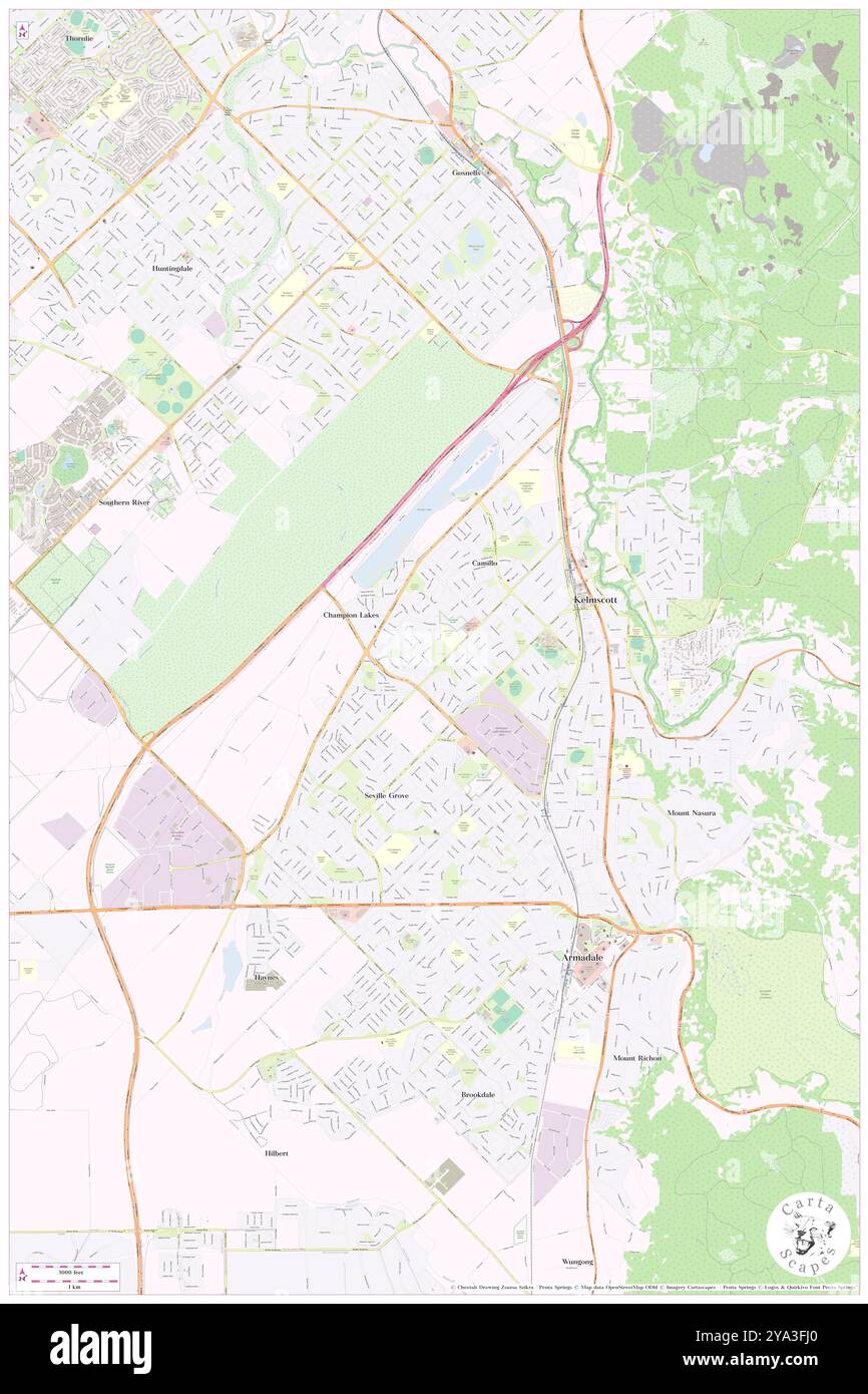 Kuhl Park, ( AU), Australia, Australia Occidentale, s 32 7' 18''', N 115 59' 49'', MAP, Cartascapes Map pubblicata nel 2024. Esplora Cartascapes, una mappa che rivela i diversi paesaggi, culture ed ecosistemi della Terra. Viaggia attraverso il tempo e lo spazio, scoprendo l'interconnessione del passato, del presente e del futuro del nostro pianeta. Foto Stock