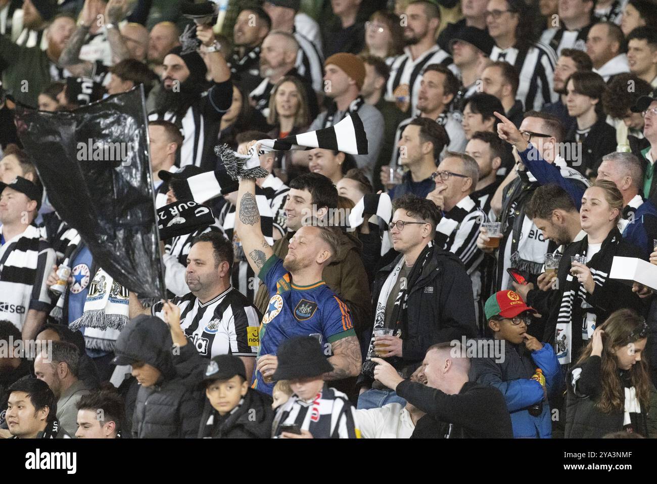 MELBOURNE, AUSTRALIA, 24 MAGGIO: Newcastle United vs A-League All Stars Men durante la Global Football Week al Marvel Stadium il 24 maggio 2024 a Melbourn Foto Stock