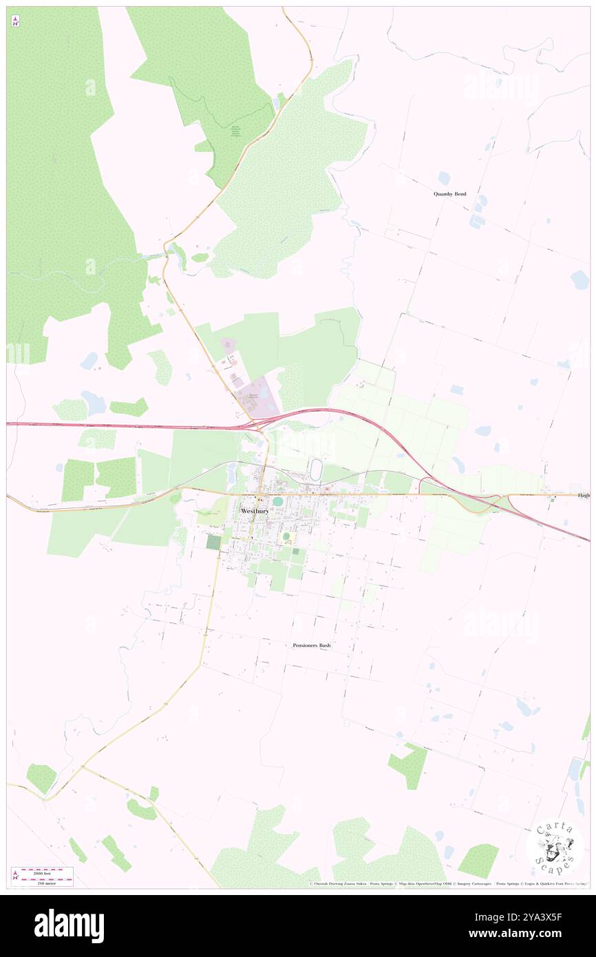 Westbury Showground, ( AU), Australia, Tasmania, s 41 31' 12'', N 146 50' 24''', mappa, Cartascapes Map pubblicata nel 2024. Esplora Cartascapes, una mappa che rivela i diversi paesaggi, culture ed ecosistemi della Terra. Viaggia attraverso il tempo e lo spazio, scoprendo l'interconnessione del passato, del presente e del futuro del nostro pianeta. Foto Stock