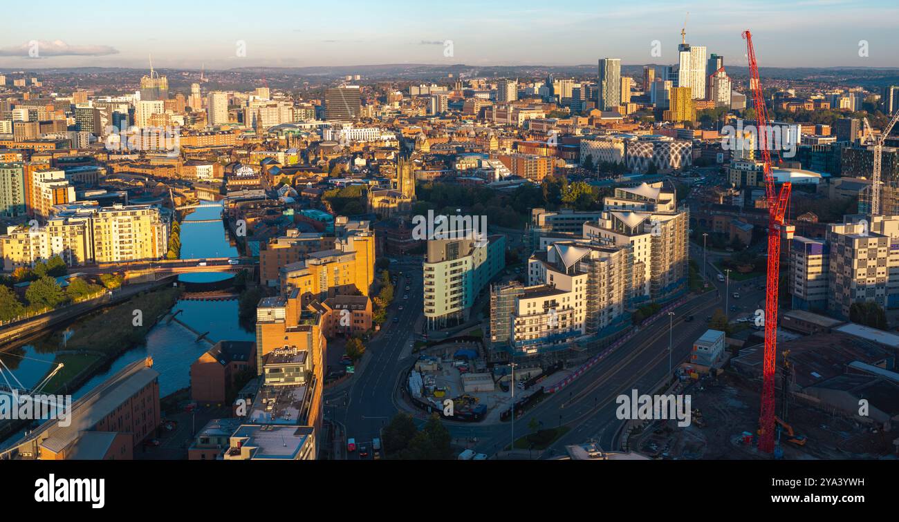 Immagine aerea di Leeds, Regno Unito. Foto Stock