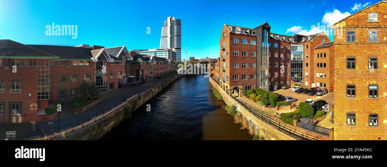 Immagine aerea di Leeds, Regno Unito. Foto Stock
