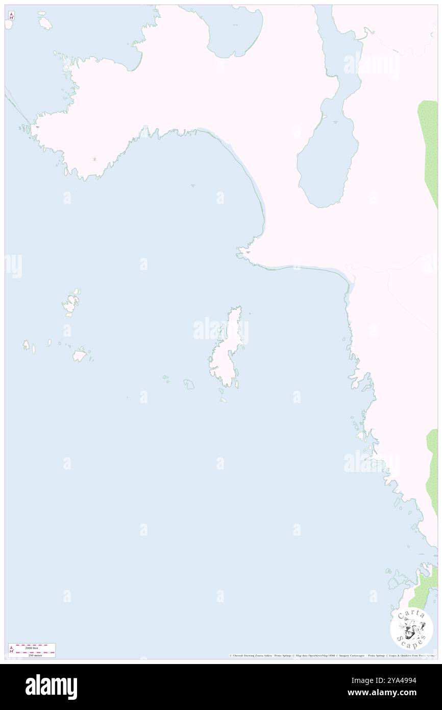 Mutton Bird Island, UA, Australia, Tasmania, s 43 24' 58'', N 145 57' 58'', MAP, Cartascapes Map pubblicata nel 2024. Esplora Cartascapes, una mappa che rivela i diversi paesaggi, culture ed ecosistemi della Terra. Viaggia attraverso il tempo e lo spazio, scoprendo l'interconnessione del passato, del presente e del futuro del nostro pianeta. Foto Stock