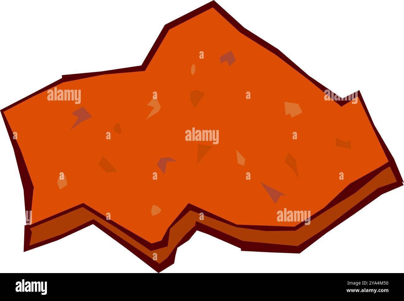 Icona bauxite. Icona roccia sedimentaria. Vettore modificabile. Illustrazione Vettoriale