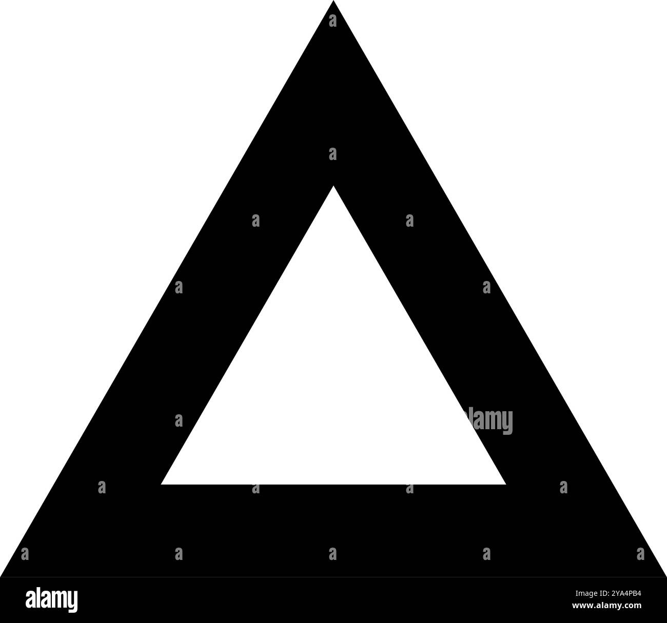 Forma triangolare. Icona del triangolo. Vettore modificabile. Illustrazione Vettoriale