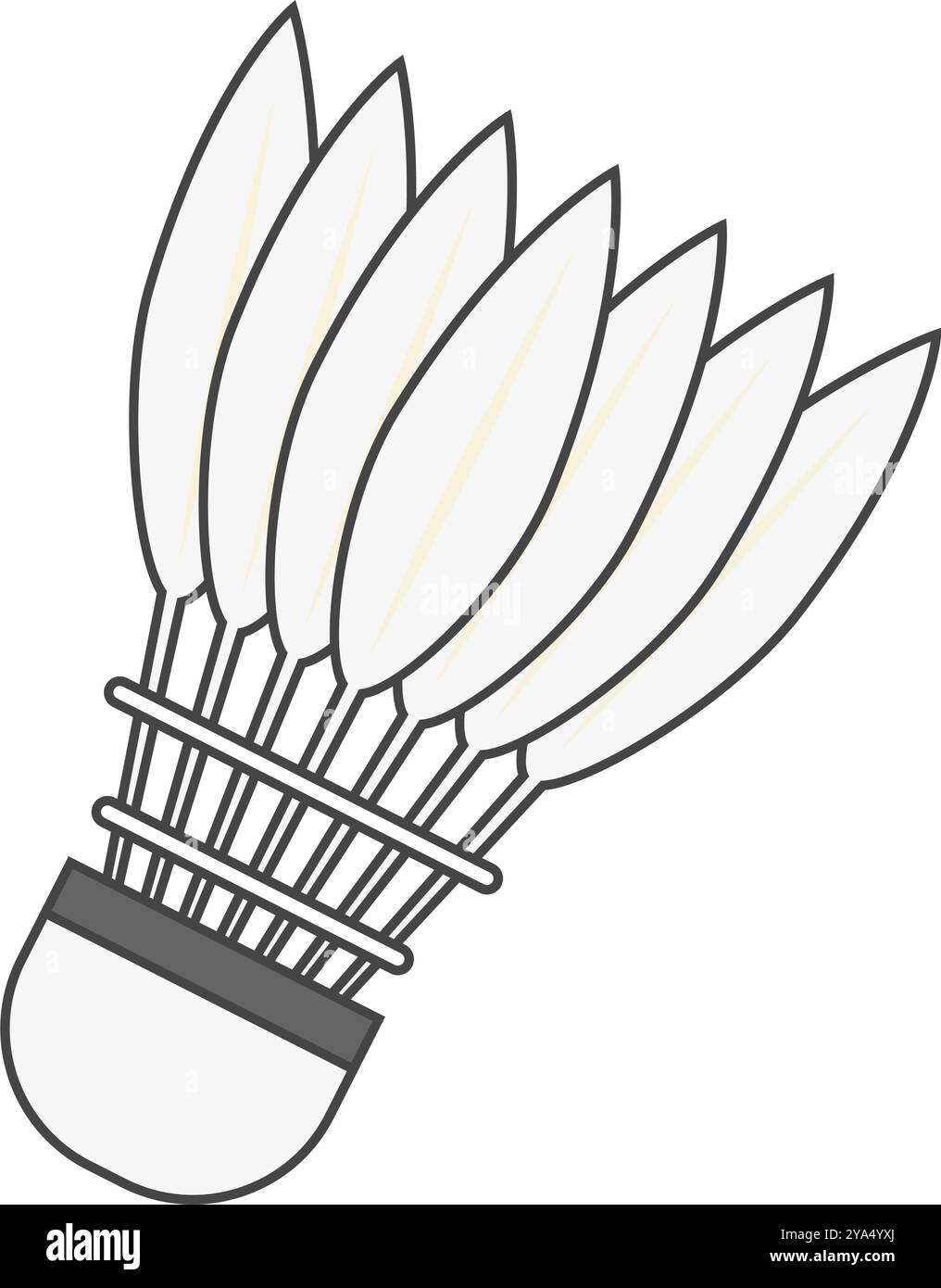 Icona del volano da badminton. Icona di uccellino da badminton. Vettore modificabile. Illustrazione Vettoriale