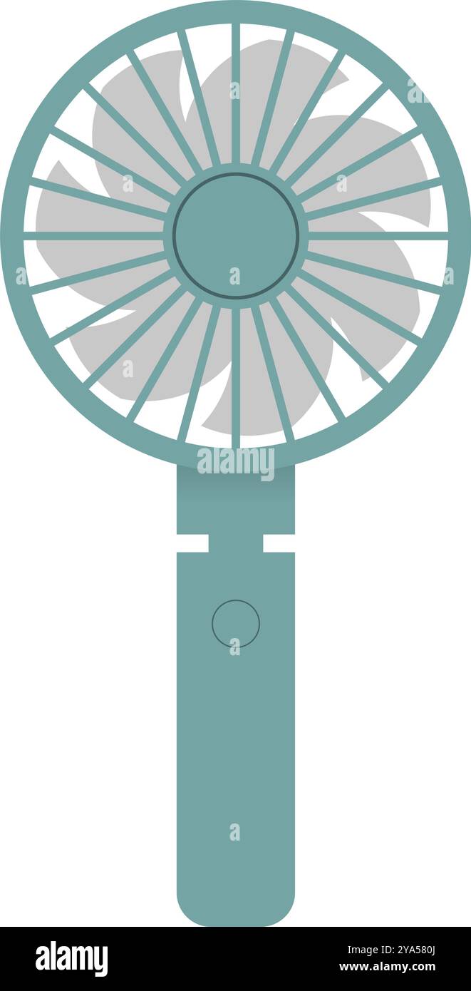 Ventola portatile. Ventola portatile. Vettore modificabile. Illustrazione Vettoriale