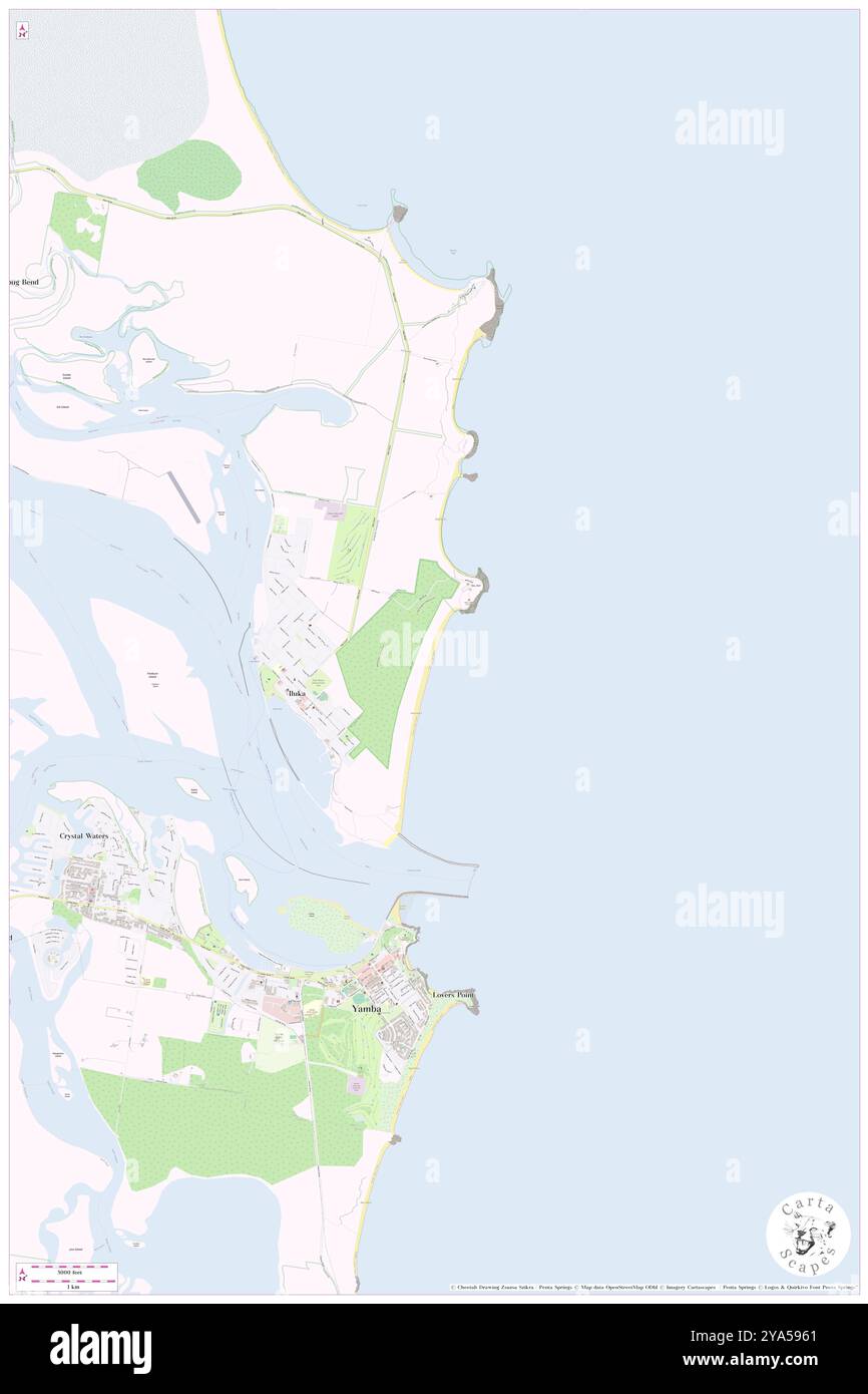 Iluka Beach, Clarence Valley, AU, Australia, nuovo Galles del Sud, s 29 24' 11'', N 153 22' 3'', MAP, Cartascapes Map pubblicata nel 2024. Esplora Cartascapes, una mappa che rivela i diversi paesaggi, culture ed ecosistemi della Terra. Viaggia attraverso il tempo e lo spazio, scoprendo l'interconnessione del passato, del presente e del futuro del nostro pianeta. Foto Stock