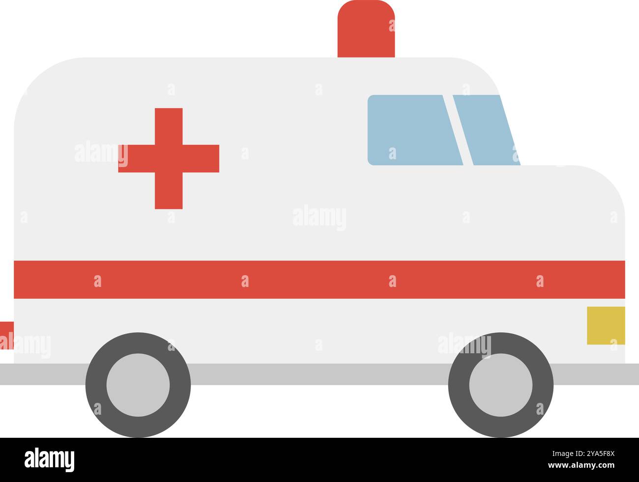 Icona di ambulanza dal design piatto. Vettore modificabile. Illustrazione Vettoriale