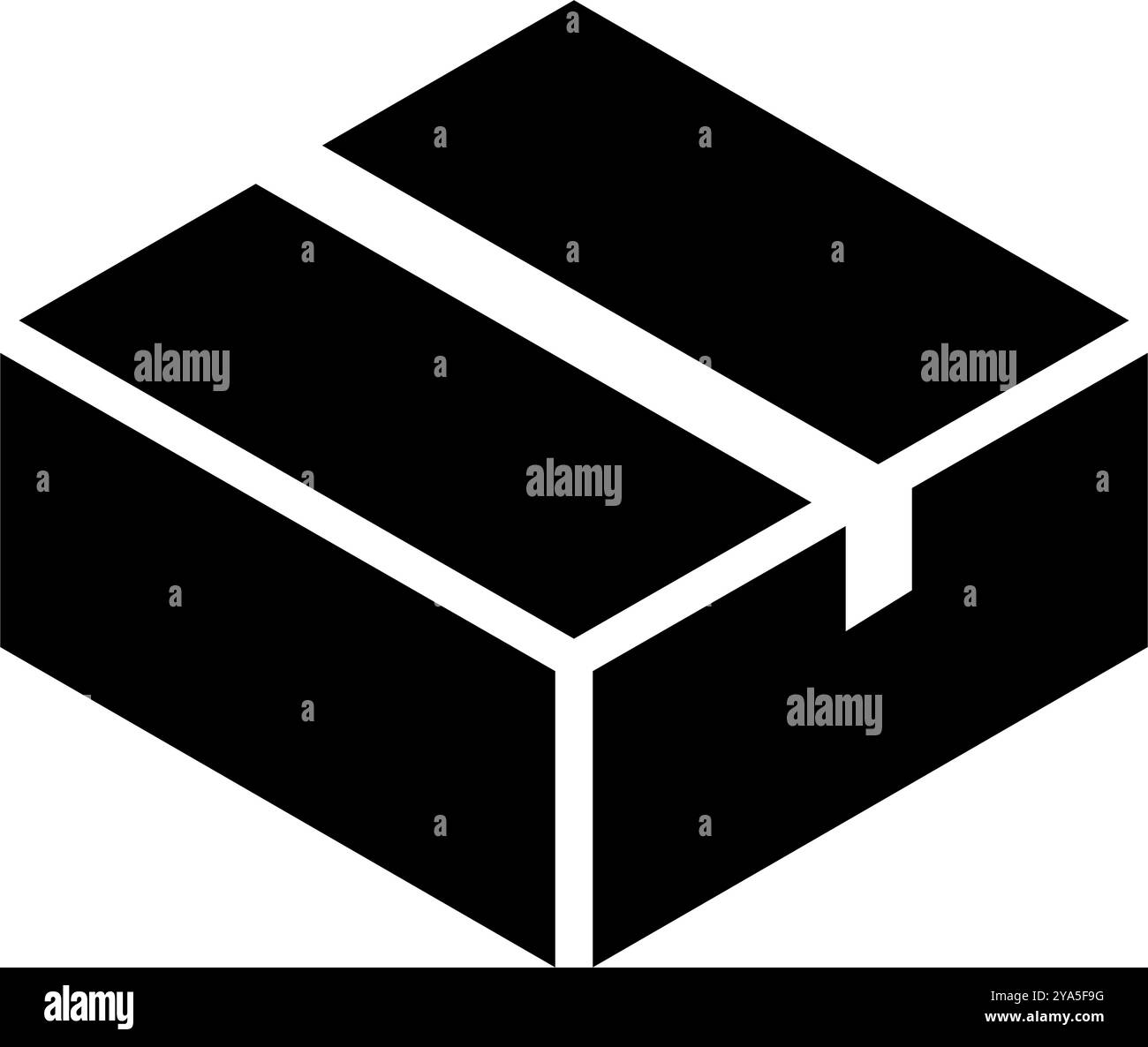 Icona sagoma in cartone. Pacchetto. Vettore modificabile. Illustrazione Vettoriale