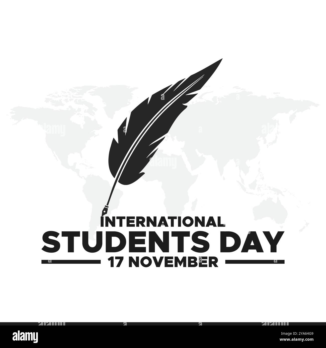 Giornata internazionale degli studenti. Progettazione creativa del World Students Day per banner, poster e illustrazione 3D. Illustrazione Vettoriale