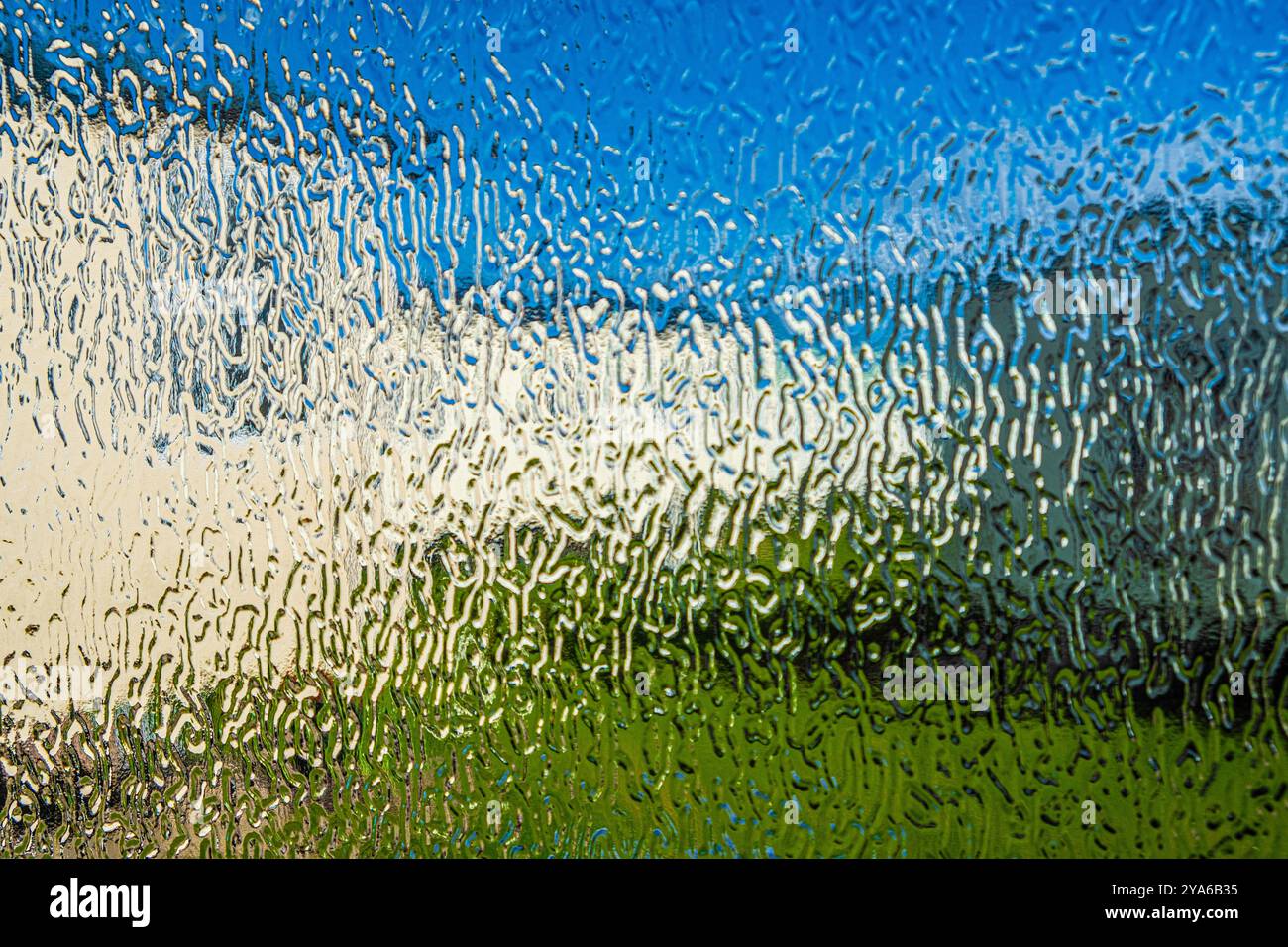 Sfondo astratto attraverso vetro smerigliato Foto Stock