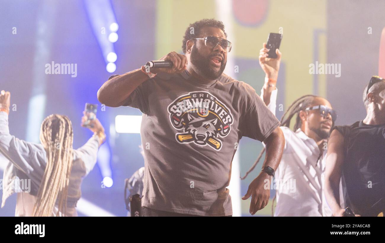 fatman scoop sul palco Foto Stock