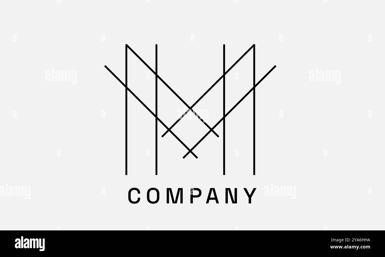 Servizi personalizzati di progettazione di logo puliti e moderni per il branding dell'identità aziendale, su misura per le aziende professionali che cercano un design elegante e senza tempo Illustrazione Vettoriale