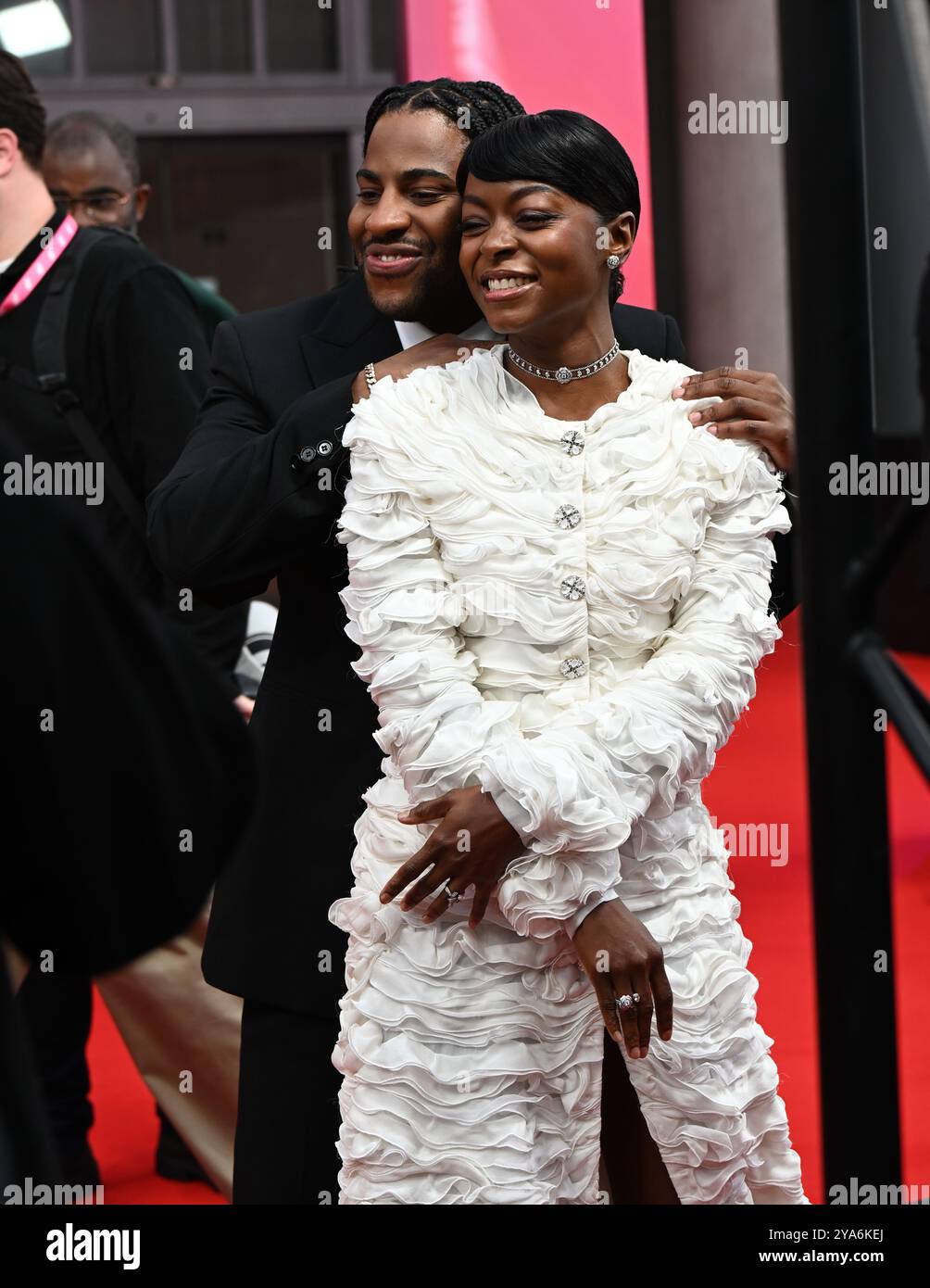 LONDRA, REGNO UNITO. 12 ottobre 2024. Malcolm Washington, Danielle Deadwyler partecipa alla presentazione speciale "The piano Lesson" - 68° BFI London Film Festival a Londra, Regno Unito. (Foto di 李世惠/SEE li/Picture Capital) credito: Vedi li/Picture Capital/Alamy Live News Foto Stock