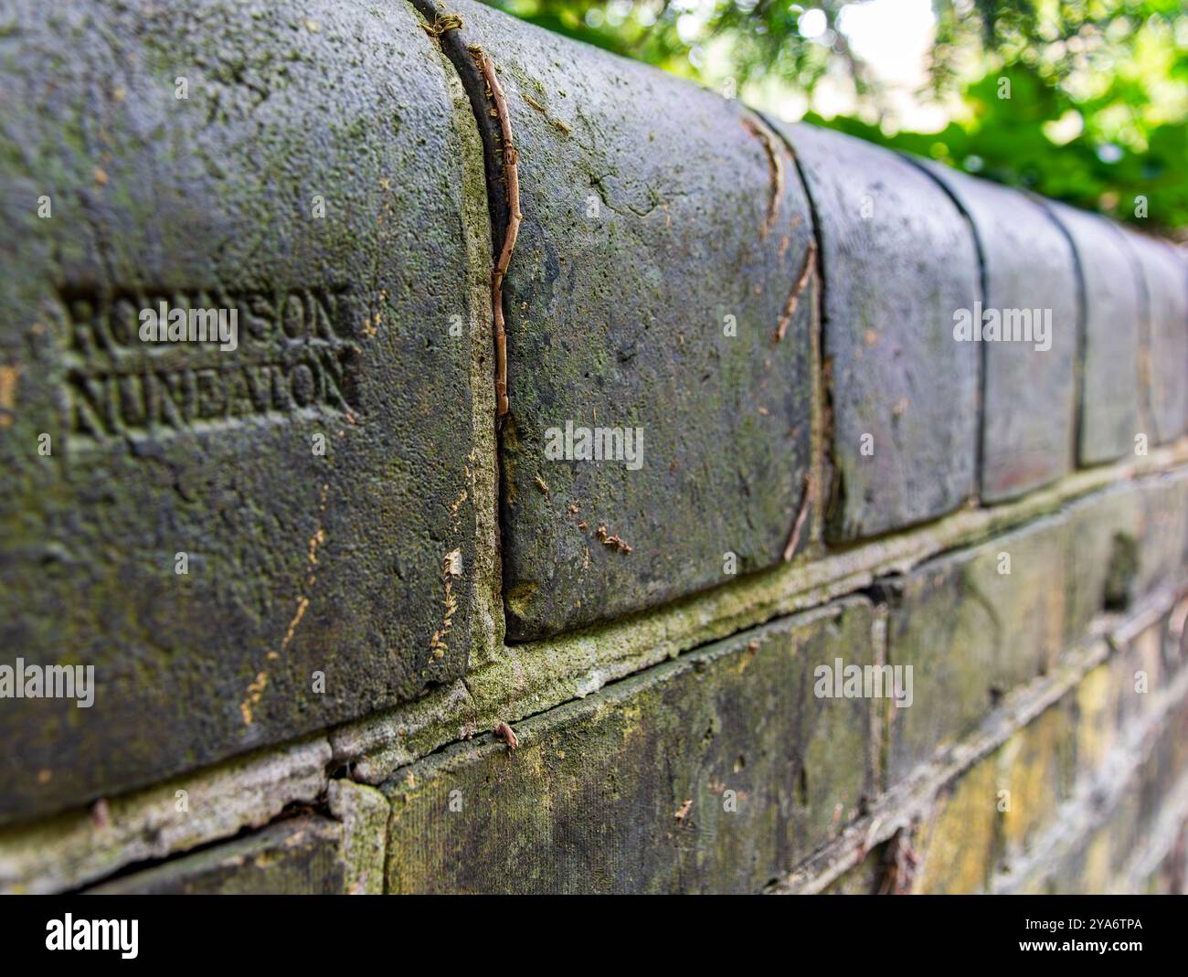Robinson Nuneaton, ponte ferroviario in muratura, Bartlow Cambridgeshire Foto Stock