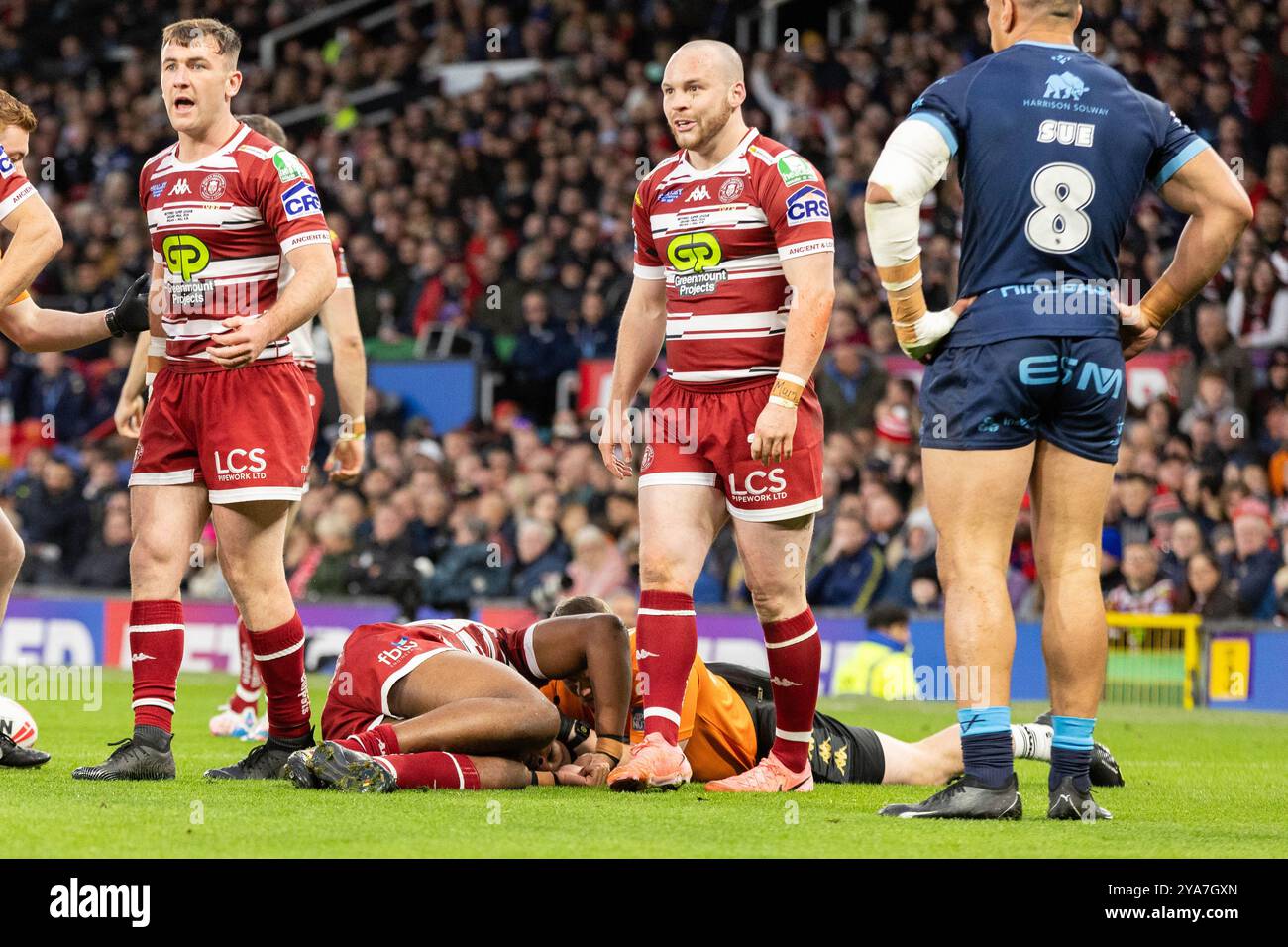 Junior Nsemba n. 21 Wigan Warriors Down infortunati Foto Stock