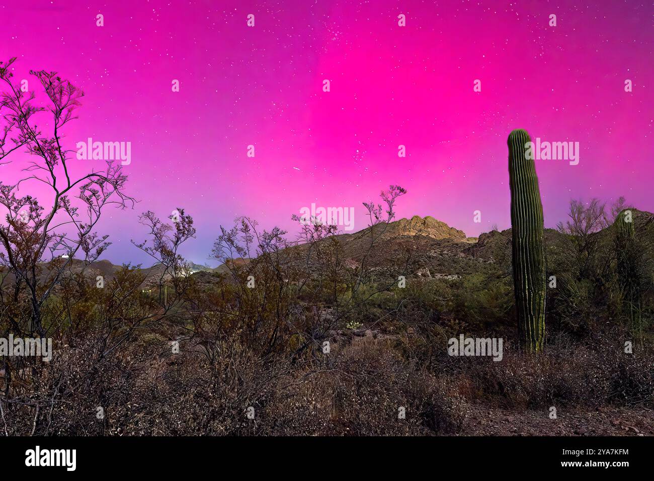 Aurora boreale surreale . . . In Arizona?!? Foto Stock