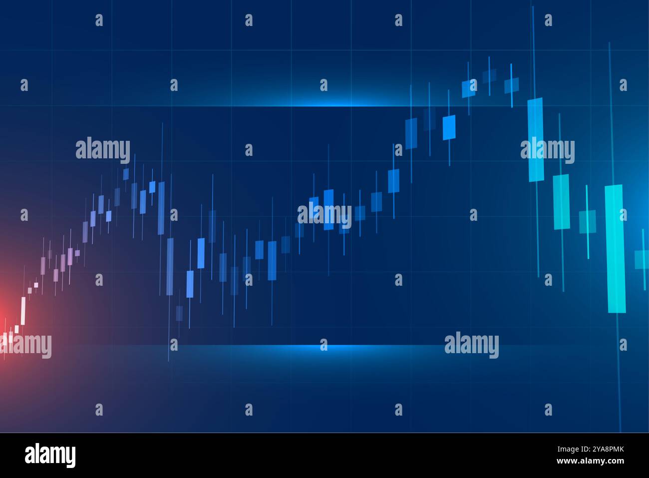 lo sfondo del grafico del mercato finanziario guadagna un vettore di profitto digitale Illustrazione Vettoriale