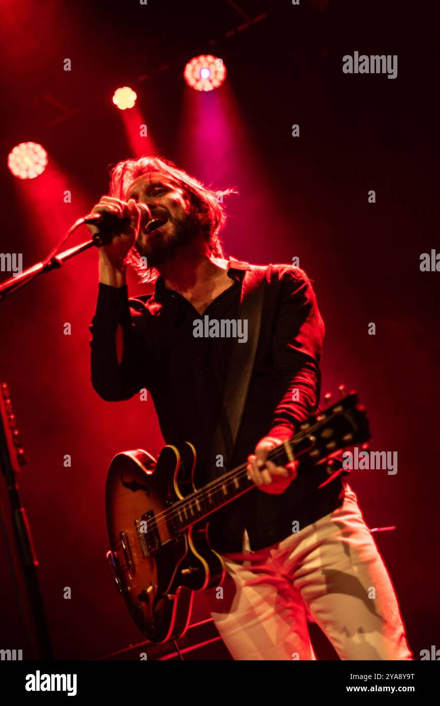 Londra, Regno Unito. 12 ottobre 2024. La rock band australiana Jet torna a Londra per promuovere il loro nuovo singolo con uno spettacolo al Kentish Town Forum. Cristina Massei/Alamy Live News Foto Stock