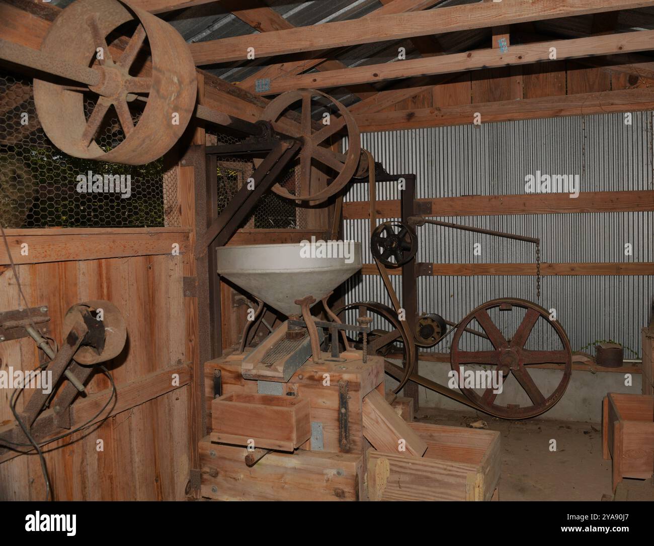 Il mulino al Landrum's Homestead and Village. Foto Stock