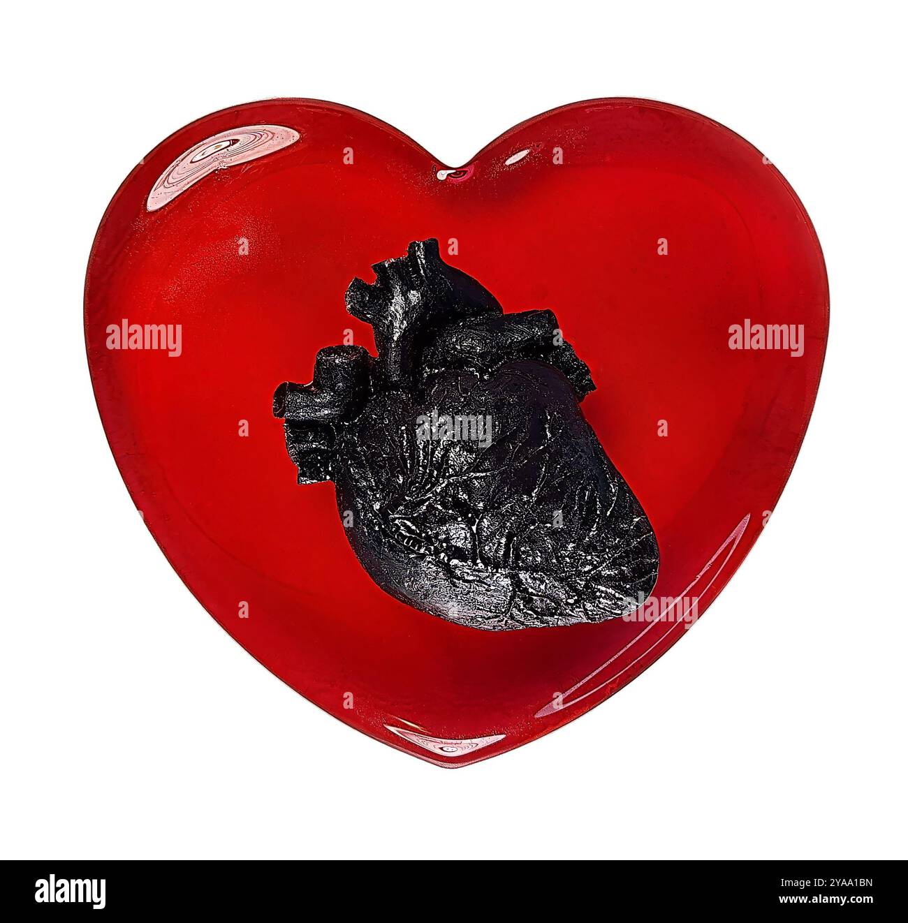 Il cuore si scurisce quando l'amore si perde Foto Stock