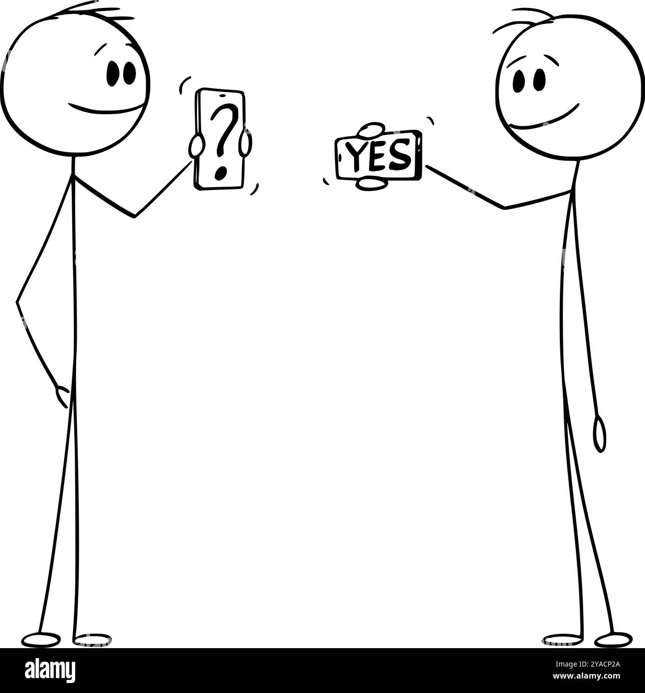 Persone che comunicano tramite telefoni cellulari o in chat, personaggi vettoriali o figure di bastone o personaggi illustrati. Illustrazione Vettoriale