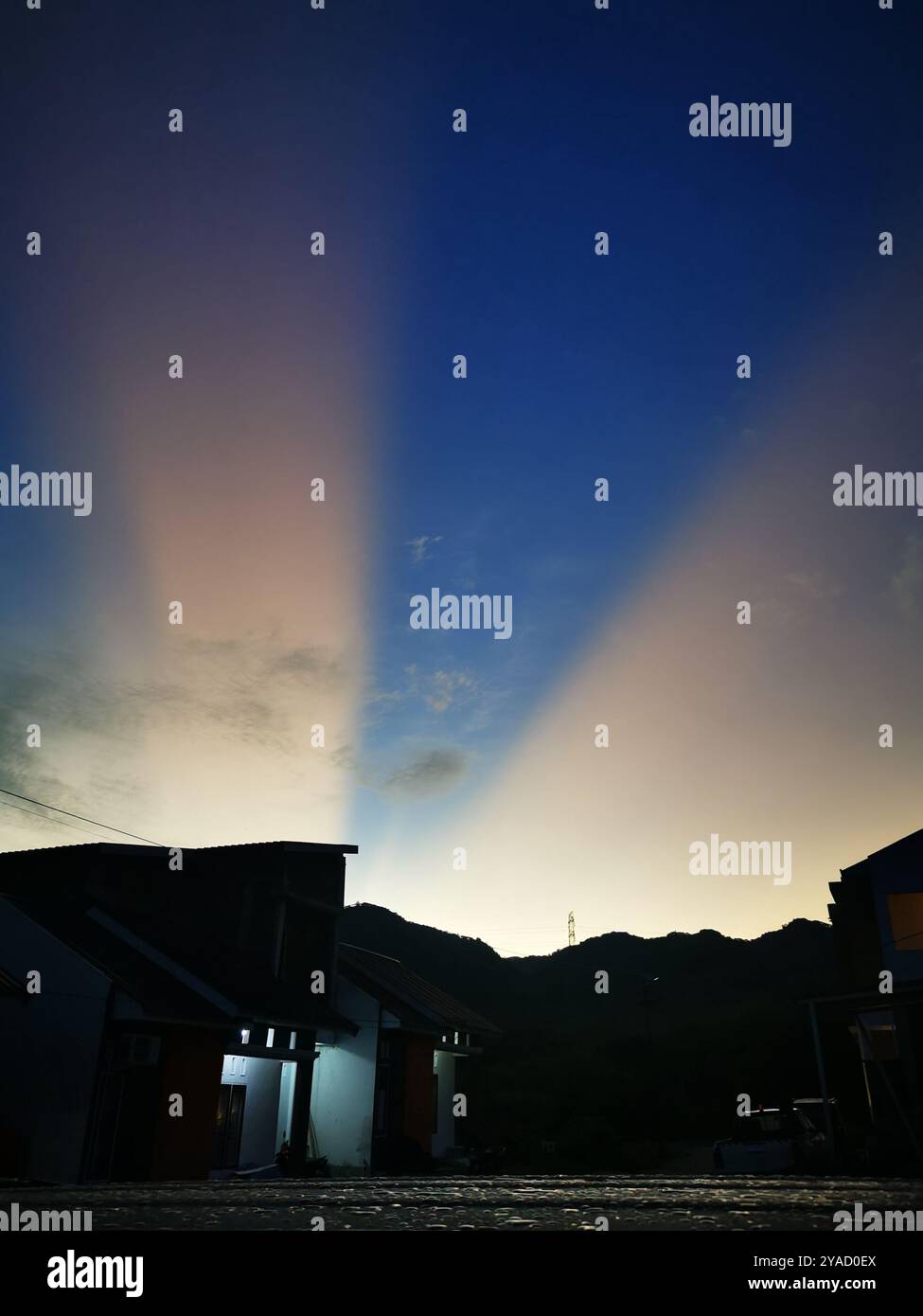 Cielo mattutino a Palu Foto Stock