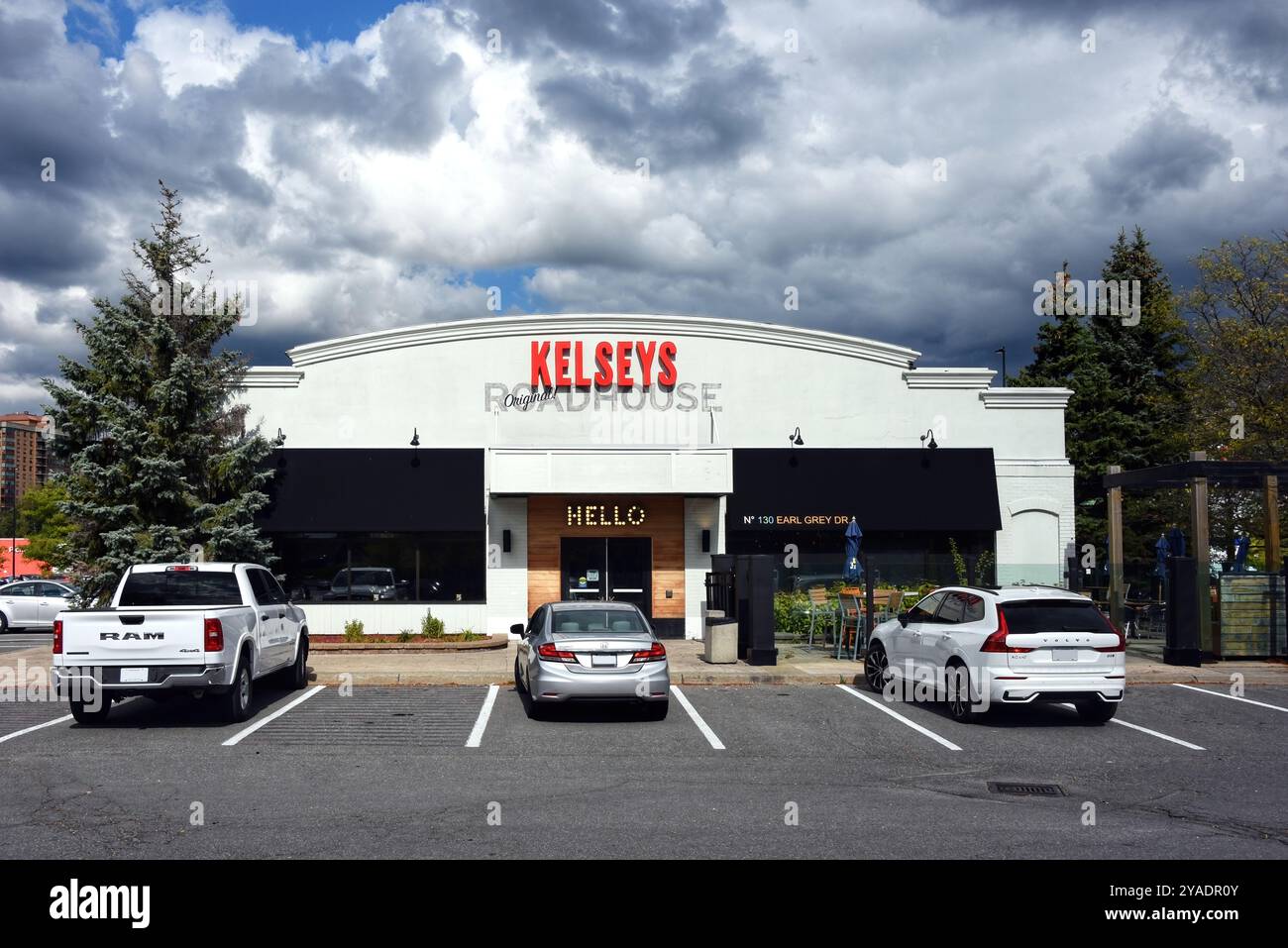 Ottawa, Canada - 1 ottobre 2024: Catena di ristoranti canadese Kelseys a Kanata. Fondato nel 1978, i ristoranti si trovano principalmente in Ontario. Foto Stock