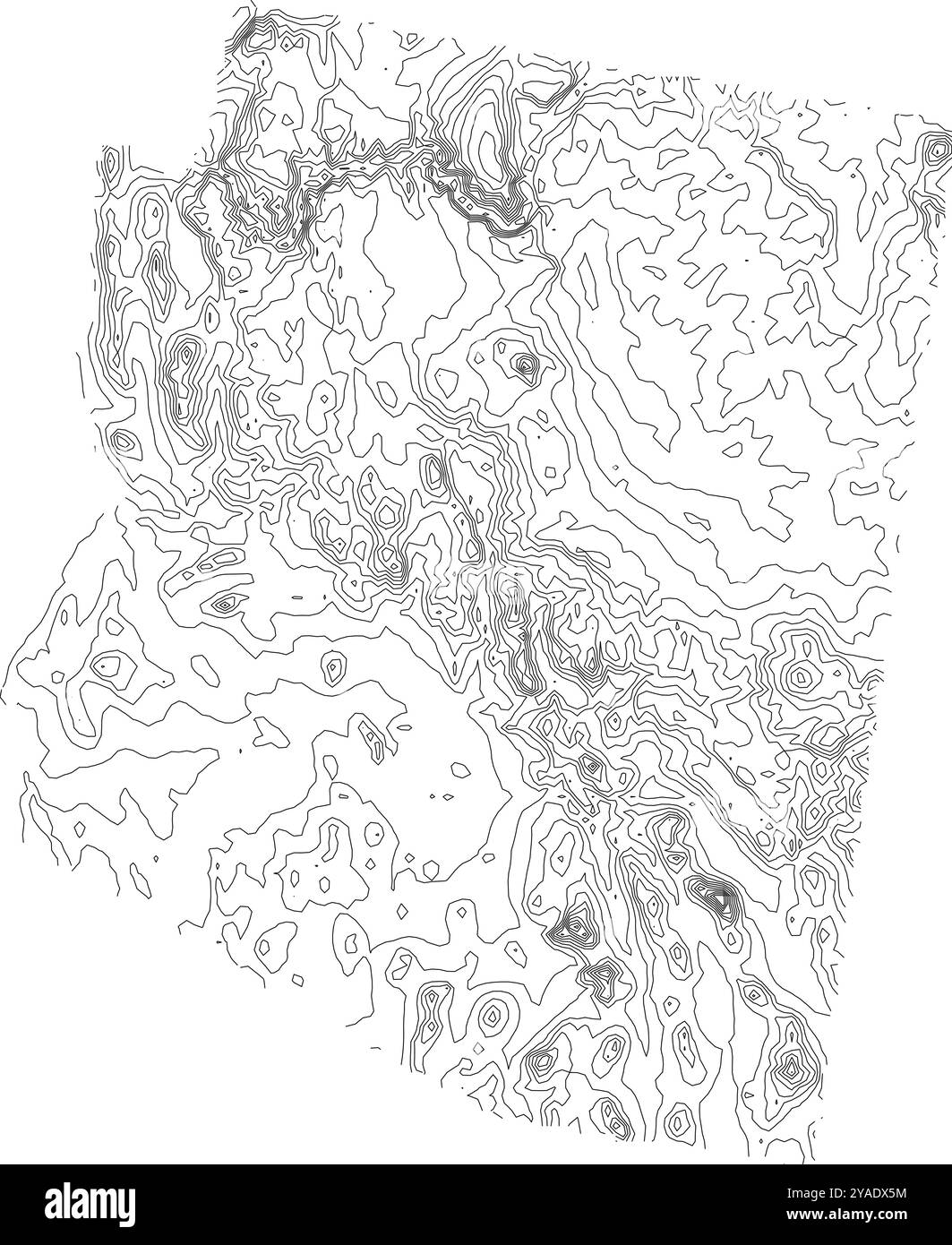 Intricata mappa dei contorni dello stato dell'Arizona, che mette in risalto il suo terreno variegato e i suoi paesaggi iconici. Illustrazione Vettoriale