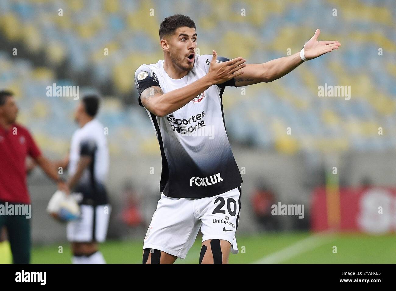 Rio de Janeiro, Brasile, 17 agosto 2024. Partita di calcio tra Fluminense e Corinthians, per il campionato brasiliano, allo stadio Maracanã. Foto Stock