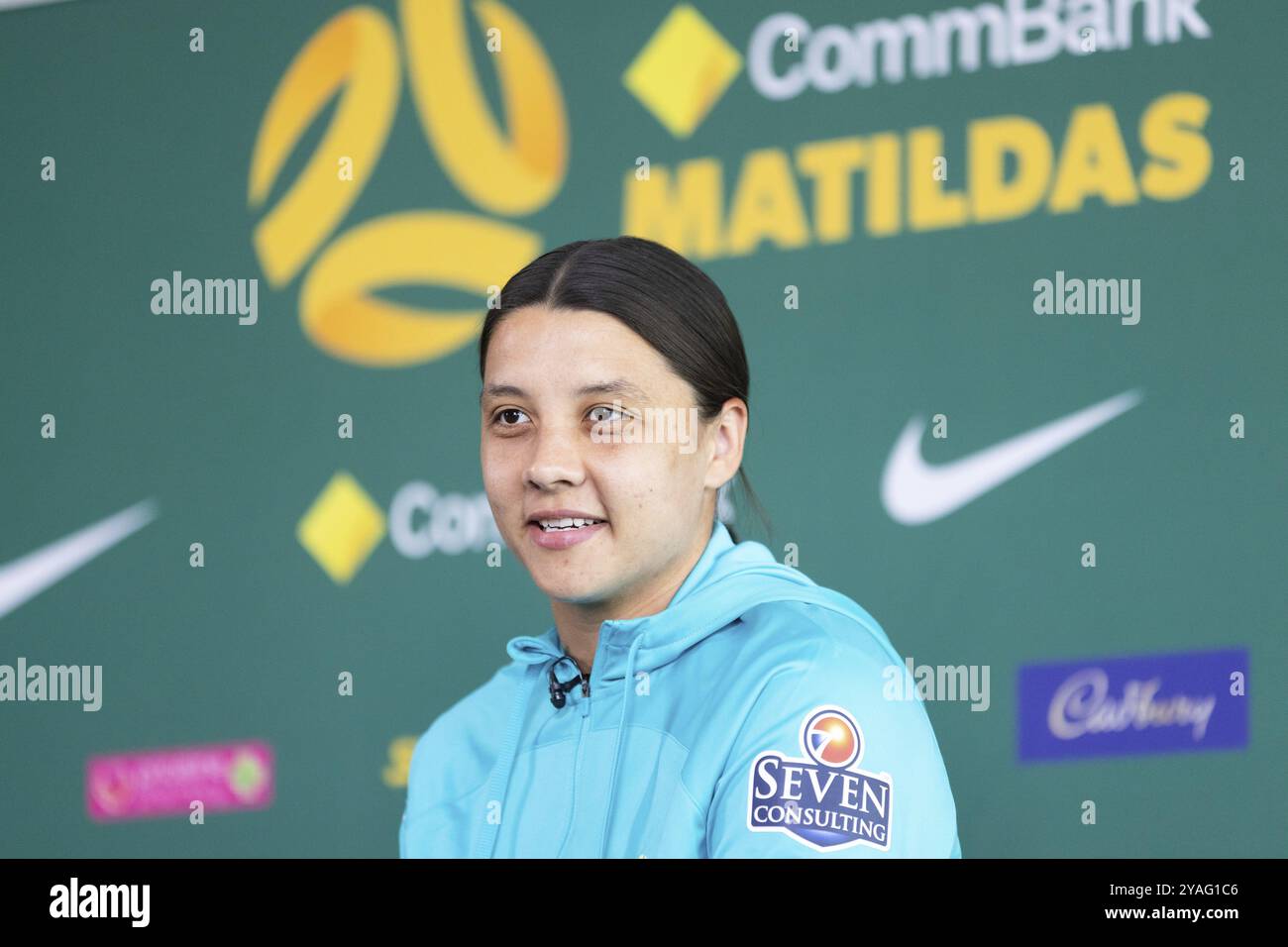 MELBOURNE, AUSTRALIA, 3 LUGLIO: Matilda Sam Kerr all'apertura ufficiale della struttura di allenamento australiana Matildas e della Coppa del mondo femminile FIFA 2023 Foto Stock
