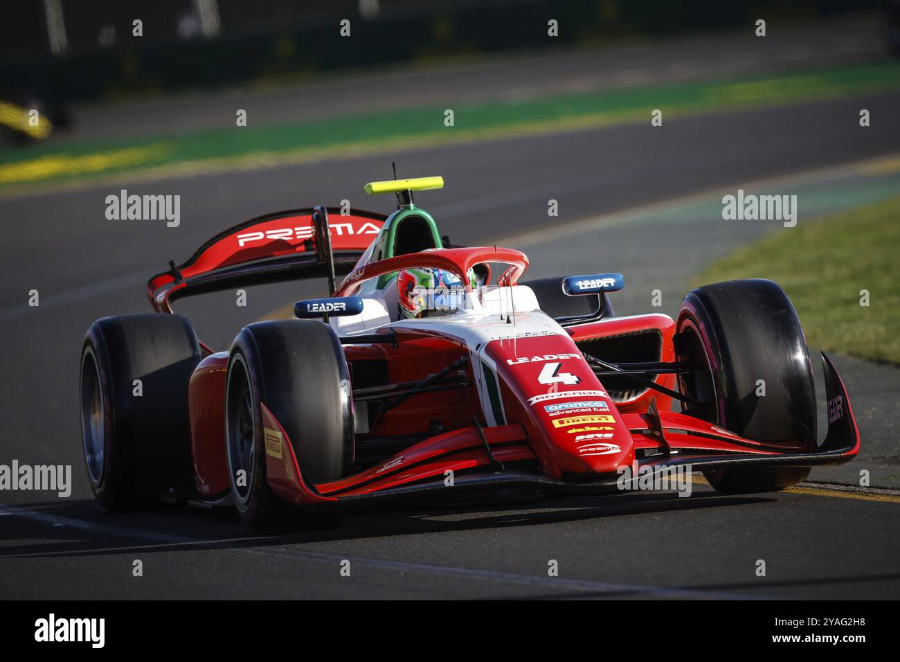 MELBOURNE, AUSTRALIA, 22 MARZO: Andrea Kimi Antonelli dell'Italia e Prema Racing durante le qualifiche al Gran Premio d'Australia di Formula 2 2024 ad Alber Foto Stock