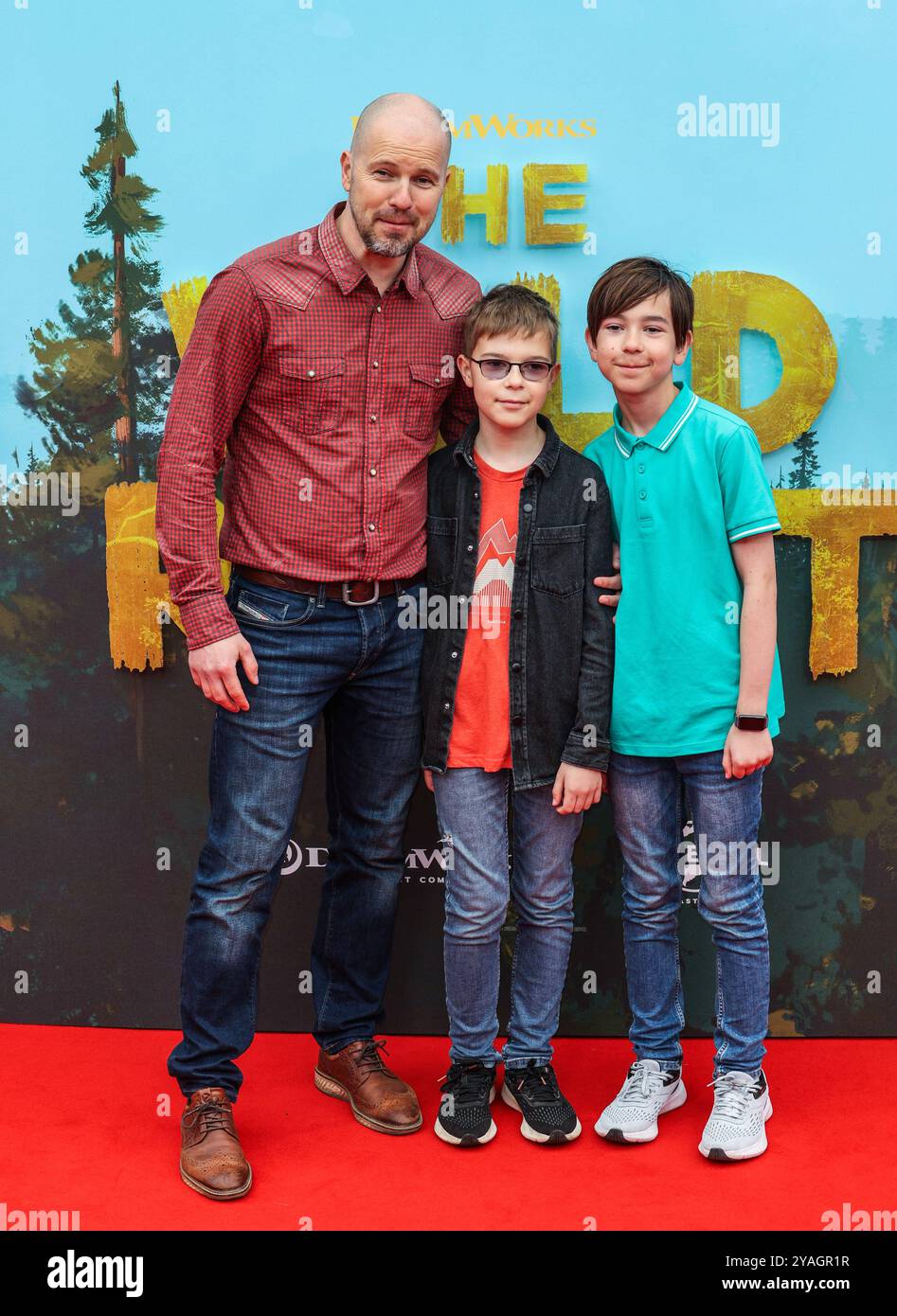Londra, Regno Unito. 13 ottobre 2024. Dad Lab partecipa alla proiezione del BFI London Film Festival di "The Wild robot" alla Royal Festival Hall. Credito: SOPA Images Limited/Alamy Live News Foto Stock