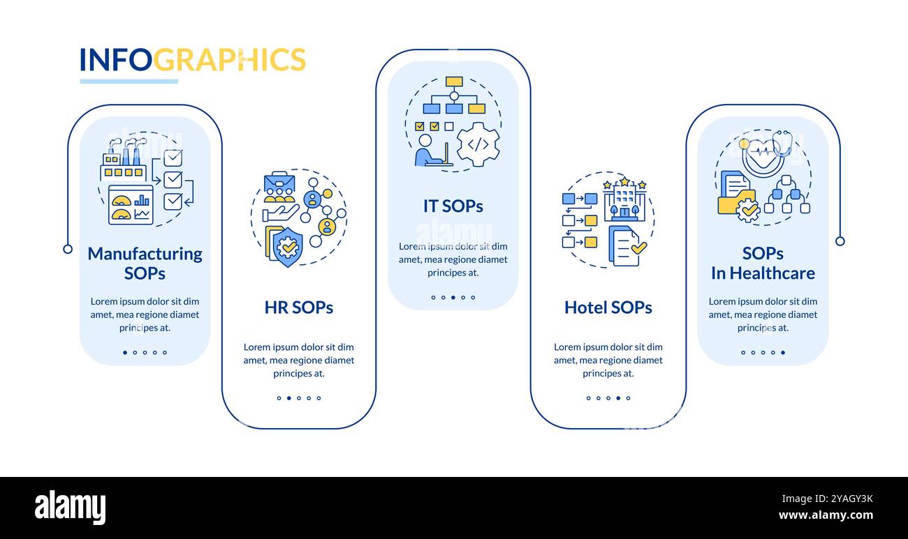 Vettore infografico rettangolare della metodologia di controllo dell'officina Illustrazione Vettoriale