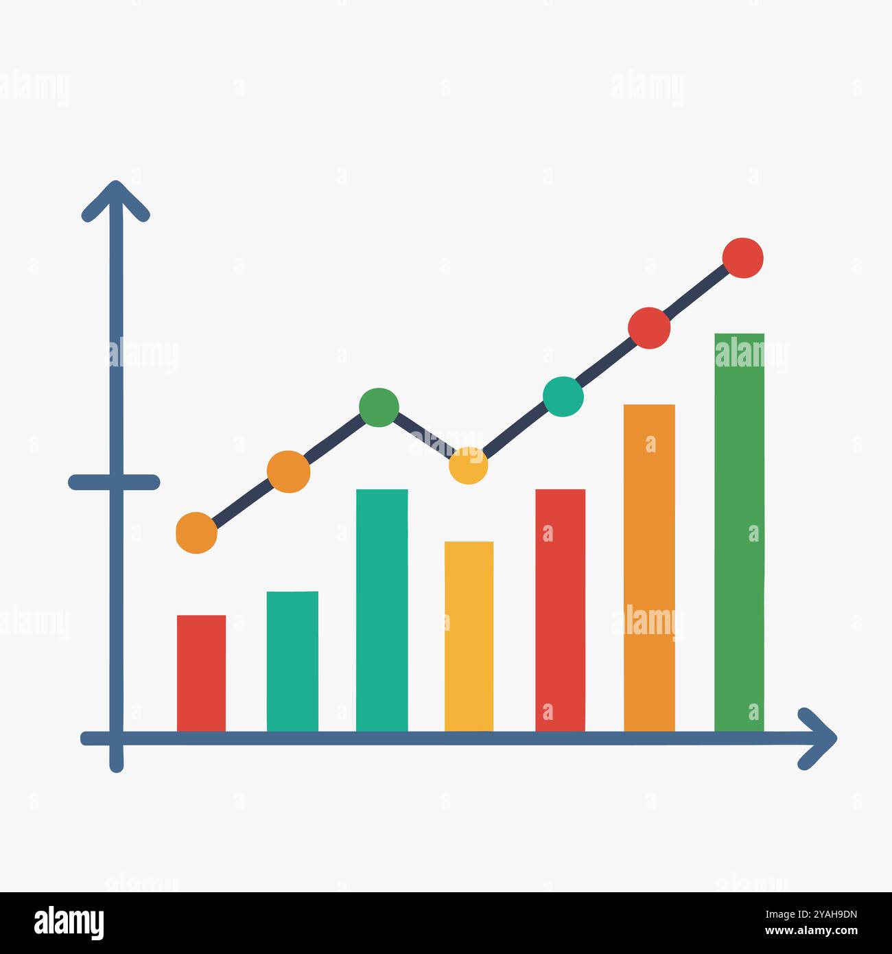 Vettore dell'icona Trend grafico Illustrazione Vettoriale