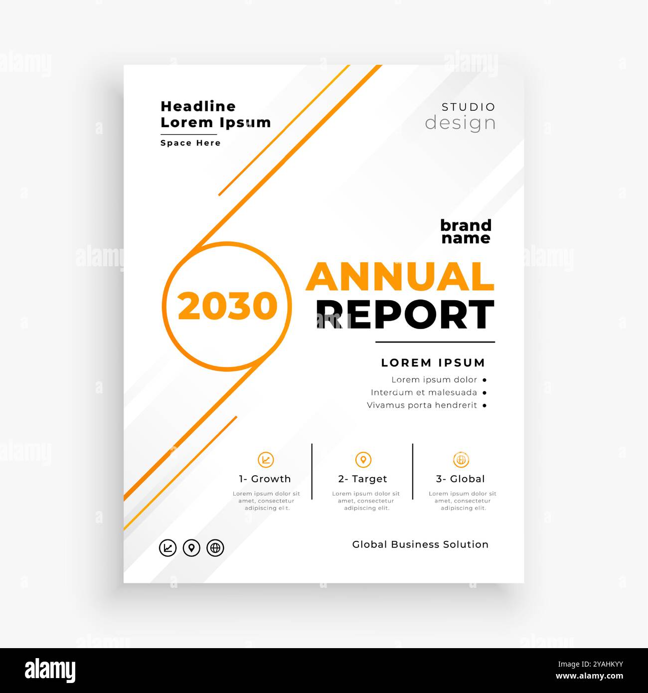 moderno modello di opuscoli aziendali per il vettore di presentazione annuale dei rapporti Illustrazione Vettoriale