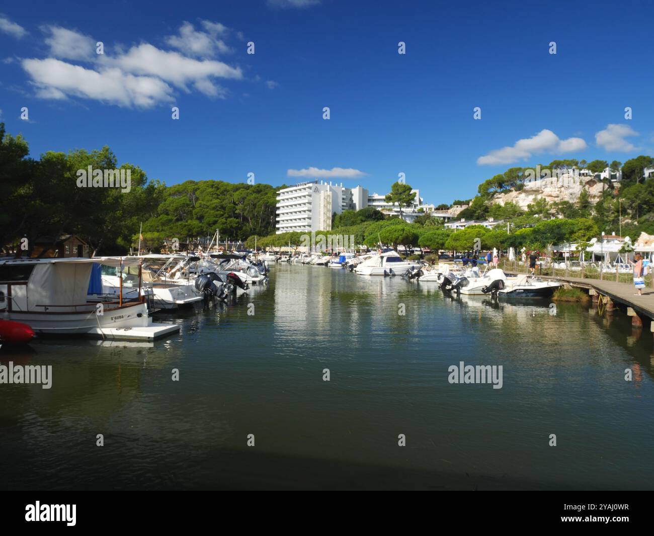 Porto, Cala Galdana, Minorca, Spagna. Foto Stock