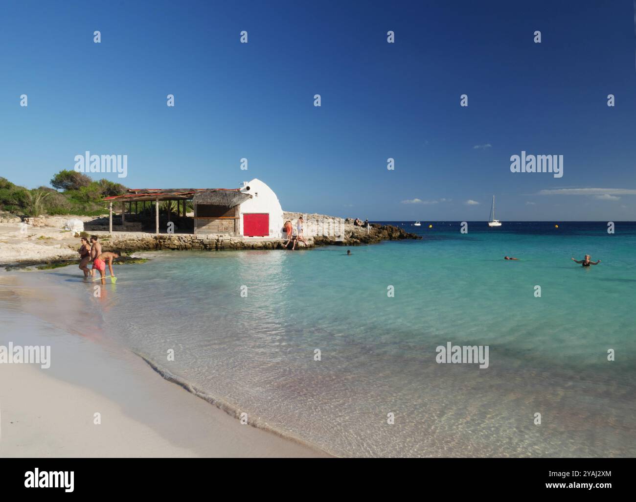 Binibeca (Binibéquer) Nou, Minorca, Spagna. Foto Stock