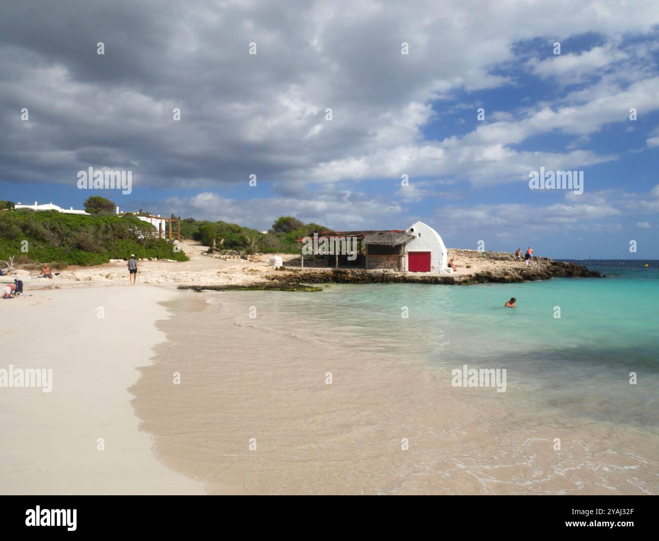 Binibeca (Binibéquer) Nou, Minorca, Spagna. Foto Stock